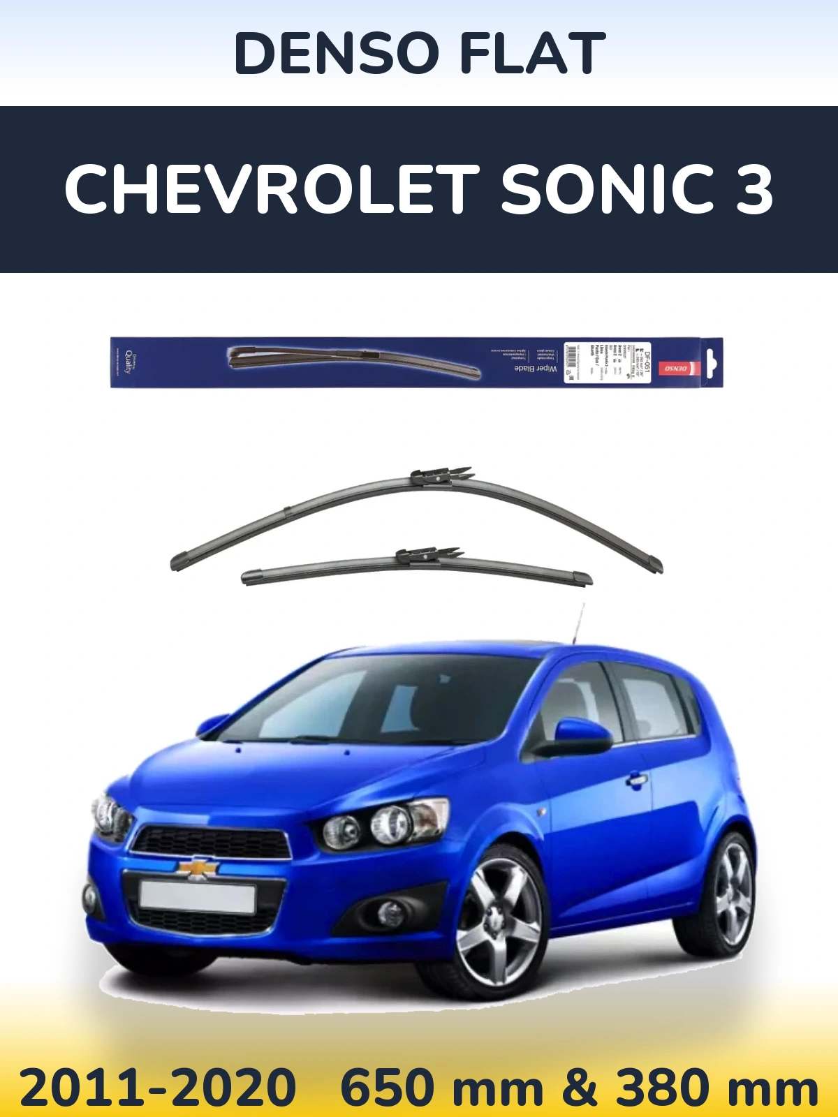 Torkarblad Denso Flat för Chevrolet Sonic 3