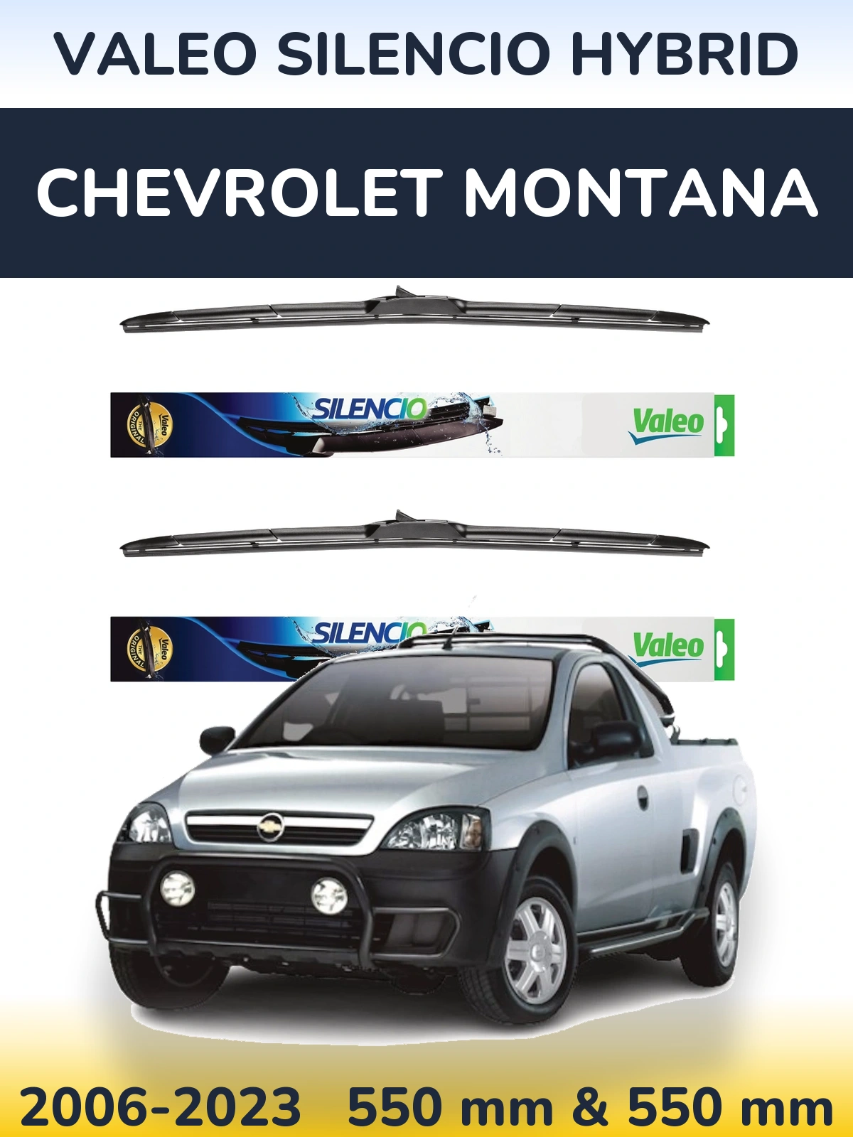 Torkarblad Valeo Silencio Hybrid för Chevrolet Montana