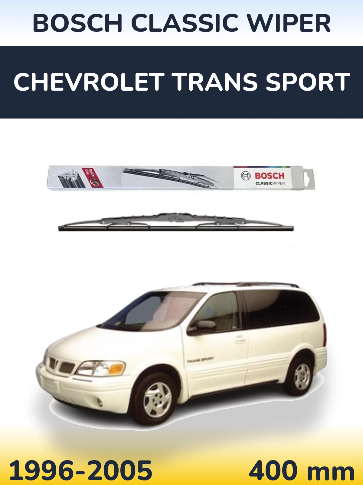 Задня щітка BOSCH Classic Wiper 400 мм для Chevrolet Trans Sport 1996-2005