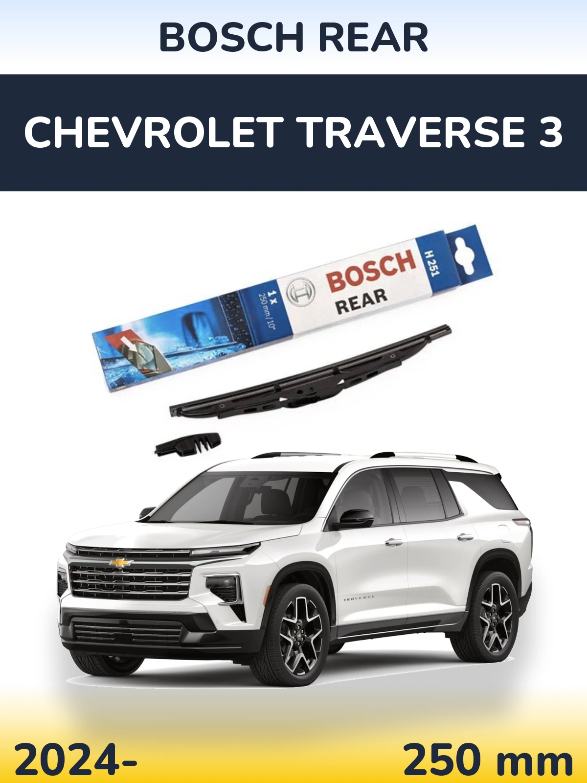 Torkarblad BOSCH Rear för Chevrolet Traverse 3