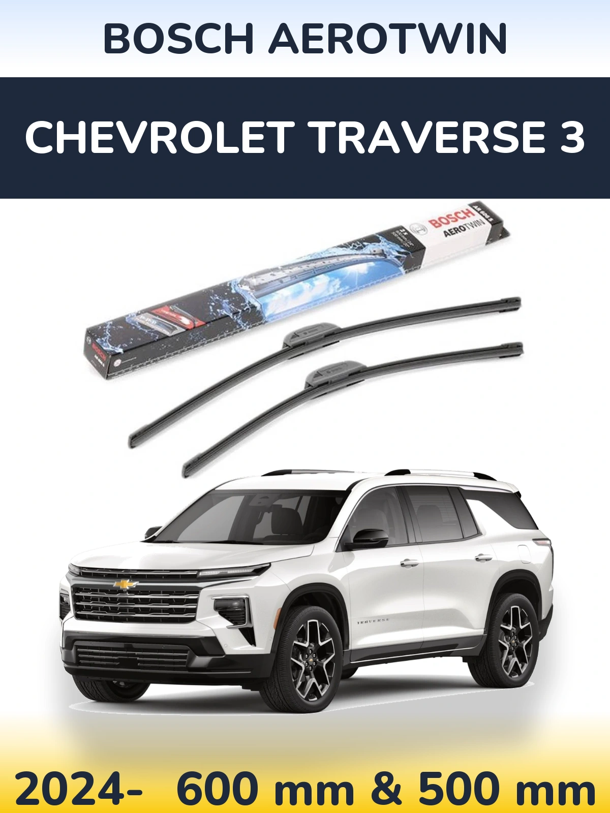Torkarblad BOSCH AeroTwin för Chevrolet Traverse 3