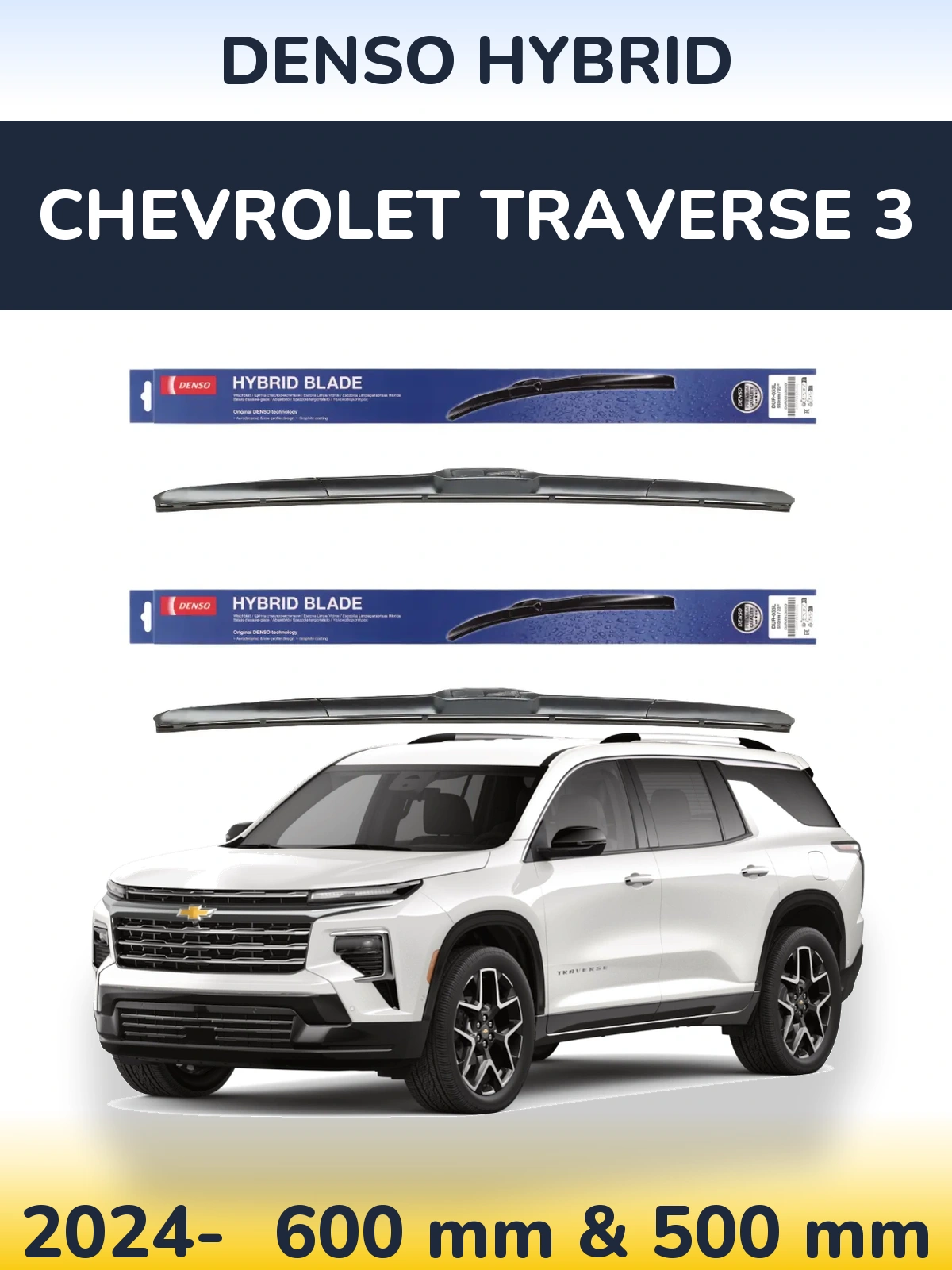 Torkarblad Denso Hybrid för Chevrolet Traverse 3