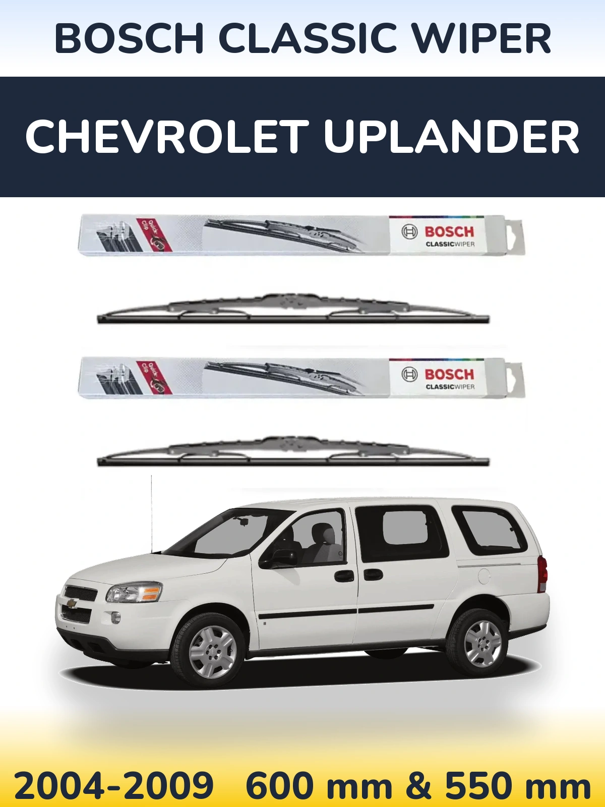 Torkarblad BOSCH Classic Wiper för Chevrolet Uplander