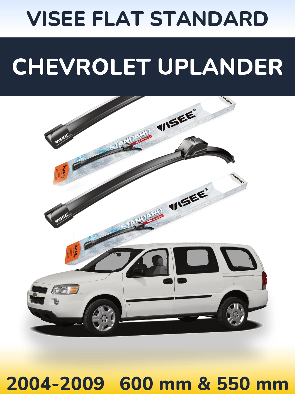 Torkarblad VISEE FLAT STANDARD för Chevrolet Uplander