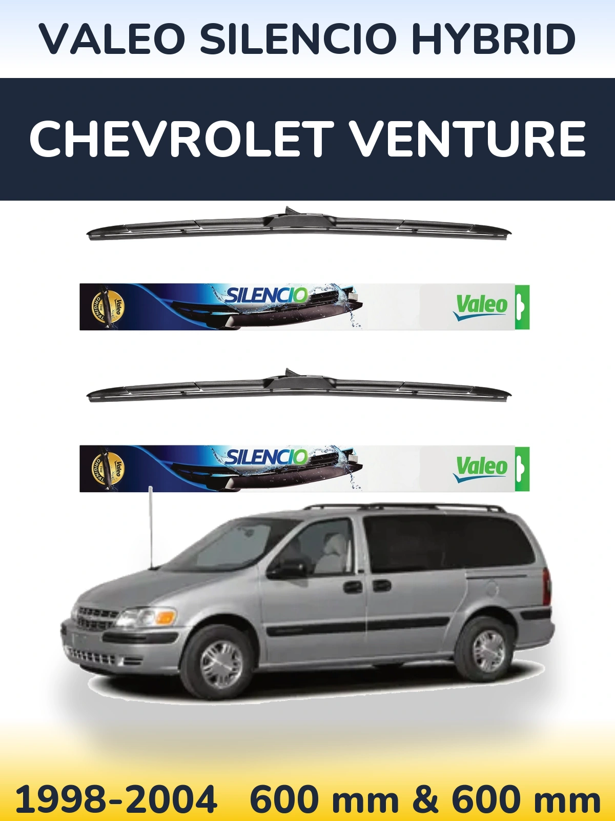 Torkarblad Valeo Silencio Hybrid för Chevrolet Venture