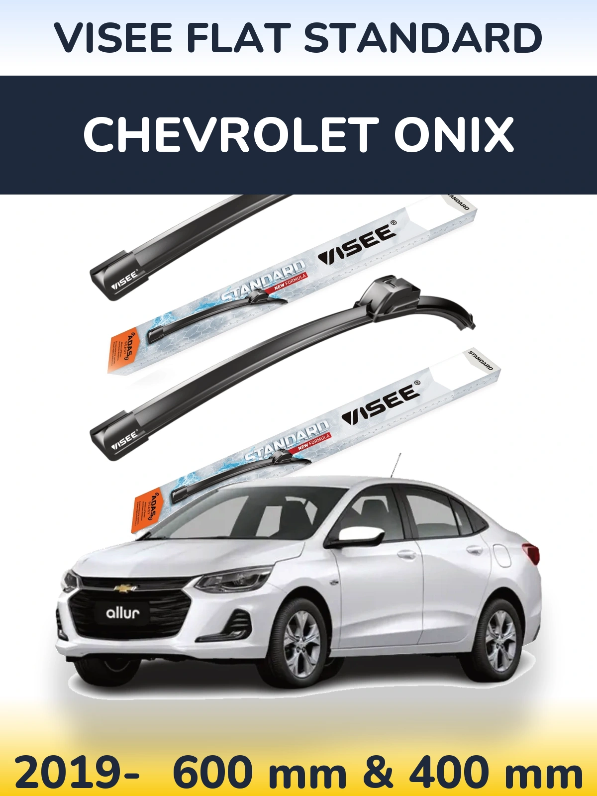 Torkarblad VISEE FLAT STANDARD för Chevrolet Onix