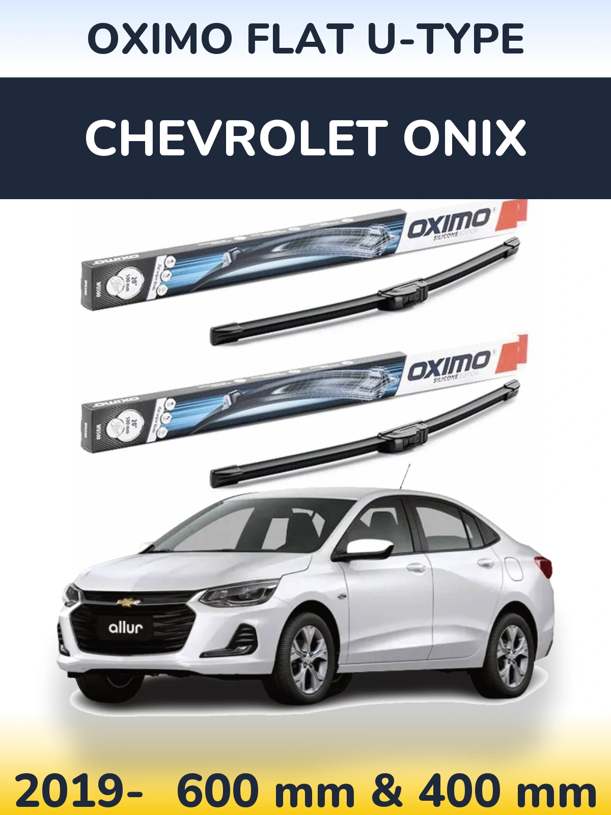 Torkarblad Oximo Flat U-type för Chevrolet Onix