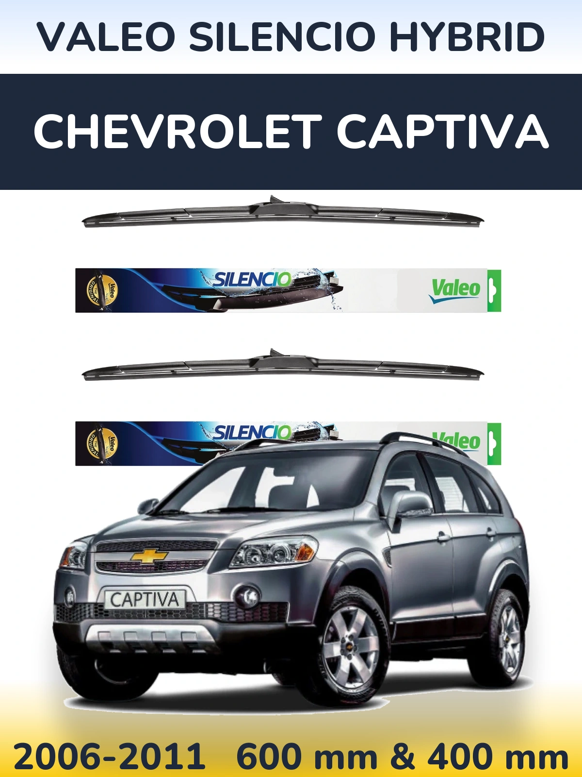 Torkarblad Valeo Silencio Hybrid för Chevrolet Captiva
