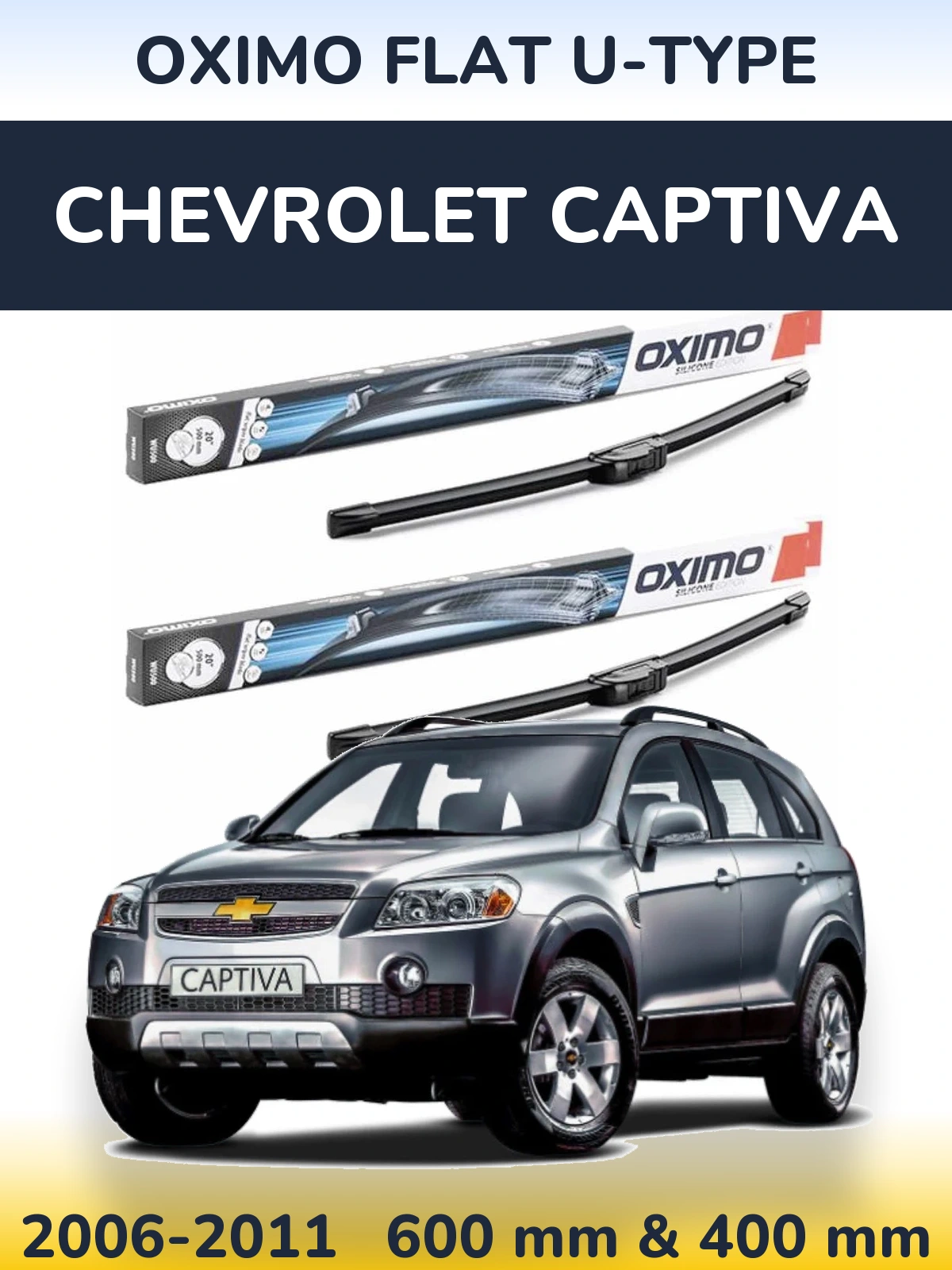 Torkarblad Oximo Flat U-type för Chevrolet Captiva