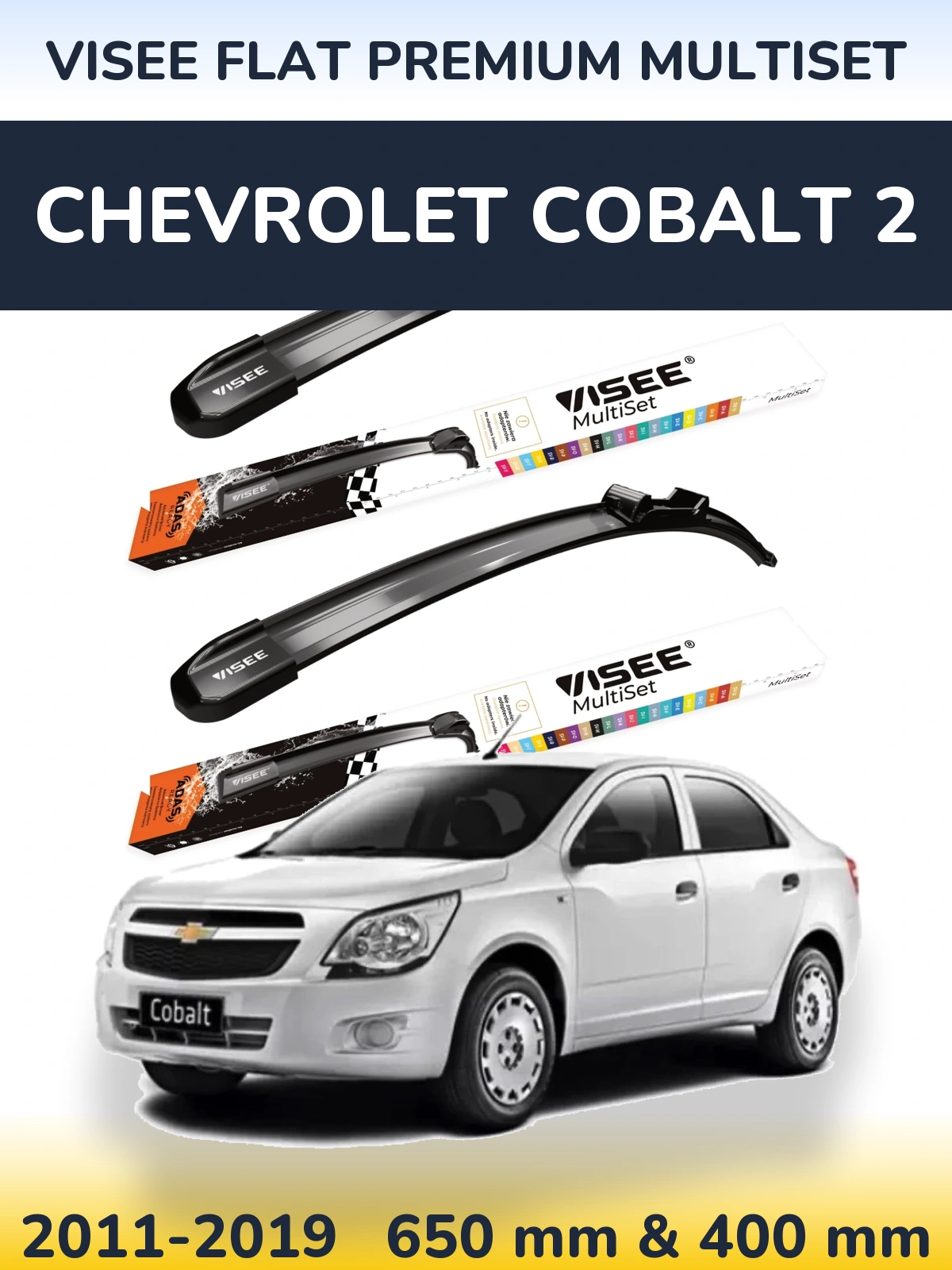 Torkarblad VISEE FLAT PREMIUM MultiSet för Chevrolet Cobalt 2