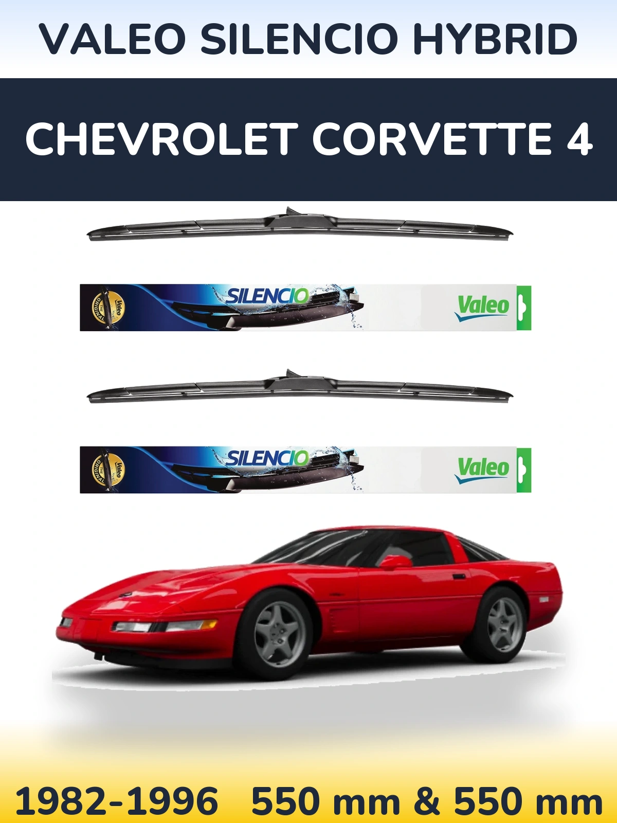 Torkarblad Valeo Silencio Hybrid för Chevrolet Corvette 4
