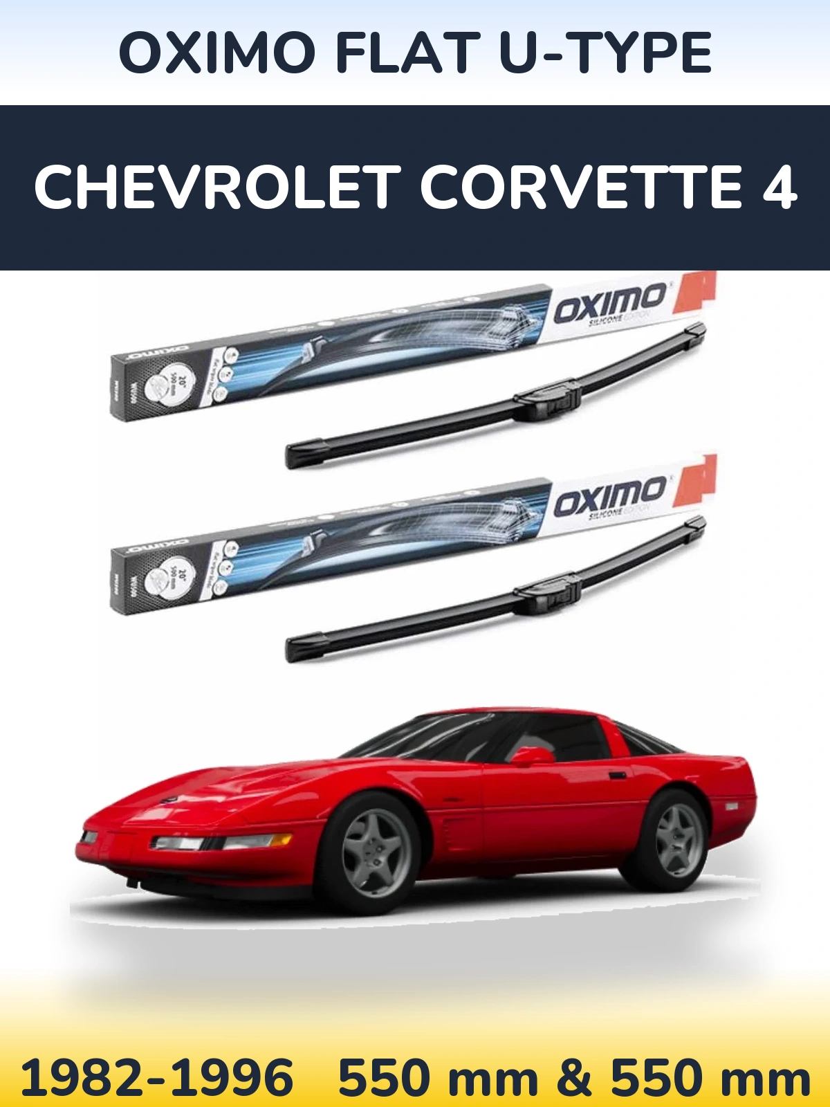 Torkarblad Oximo Flat U-type för Chevrolet Corvette 4