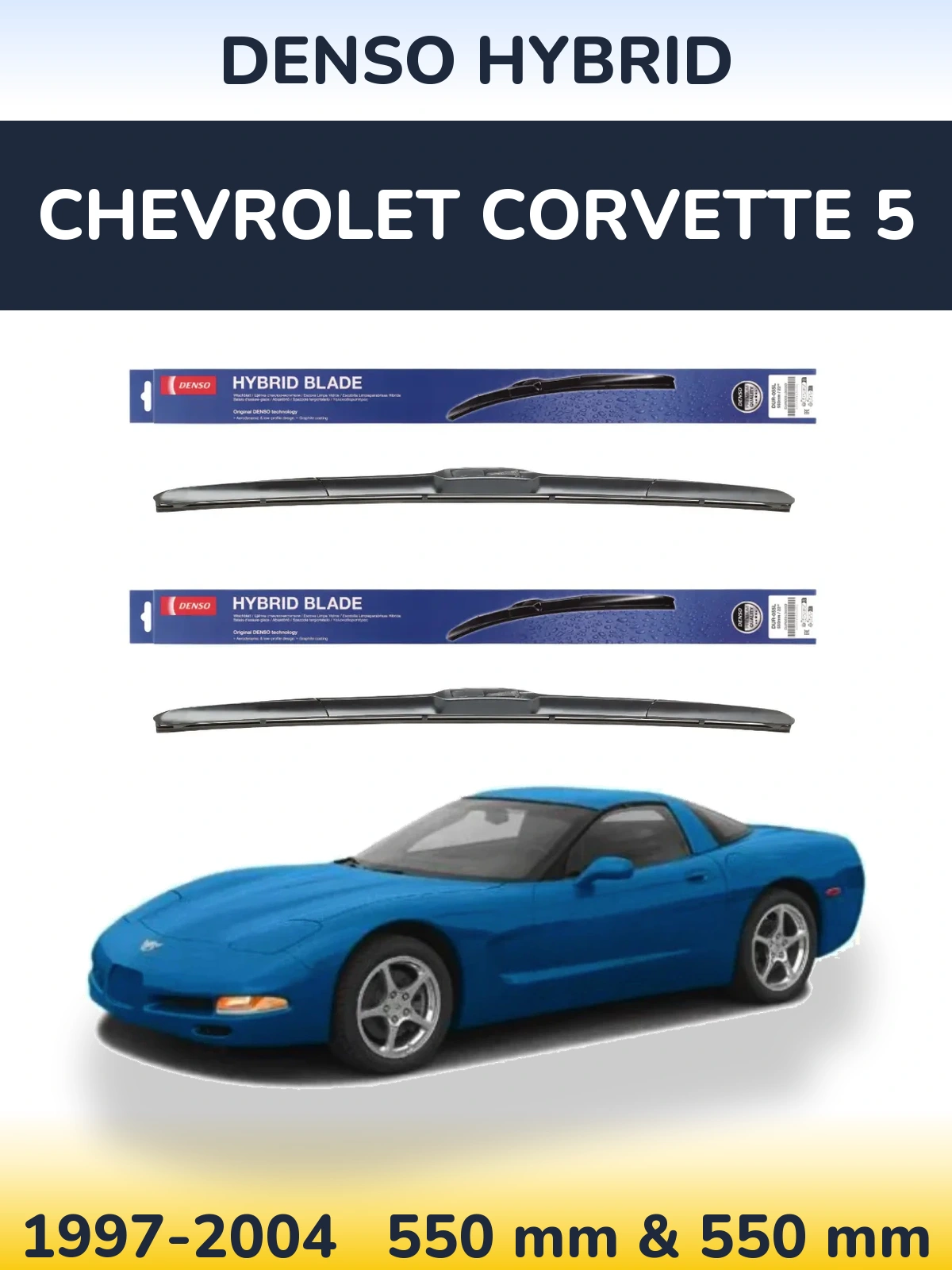 Torkarblad Denso Hybrid för Chevrolet Corvette 5