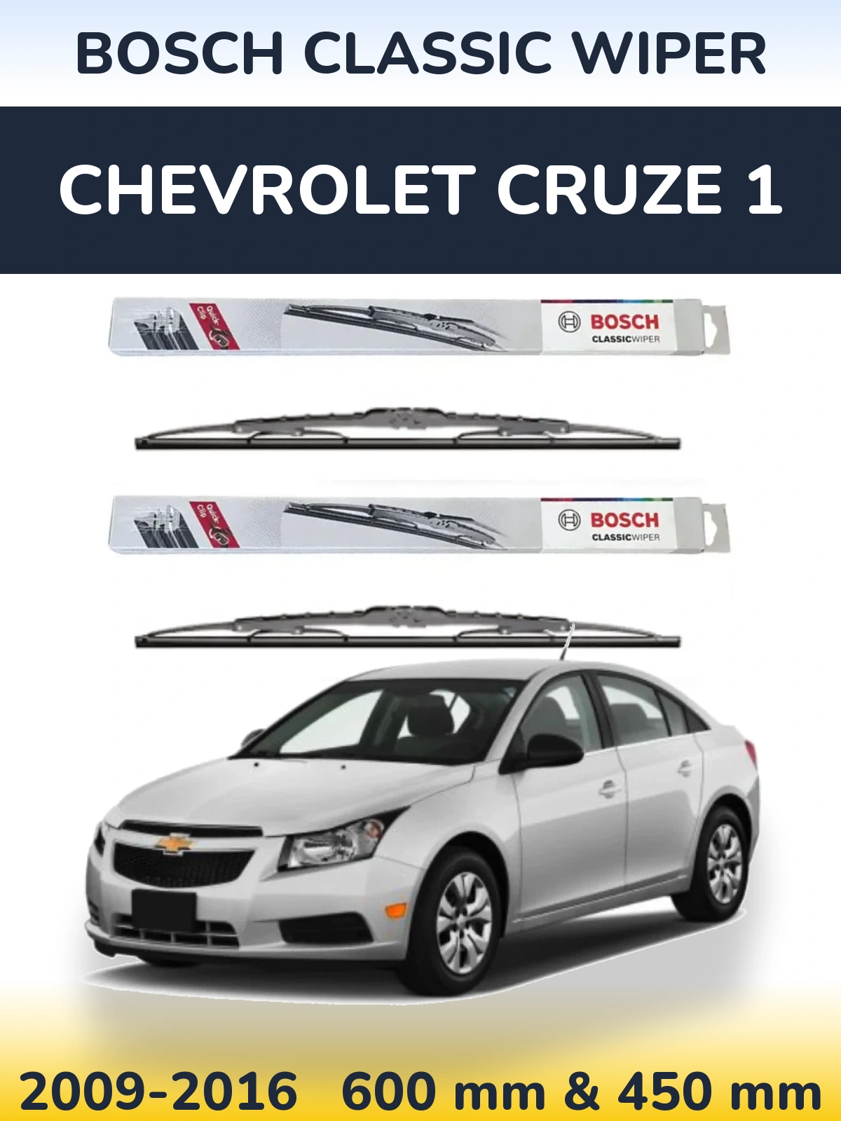 Torkarblad BOSCH Classic Wiper för Chevrolet Cruze 1
