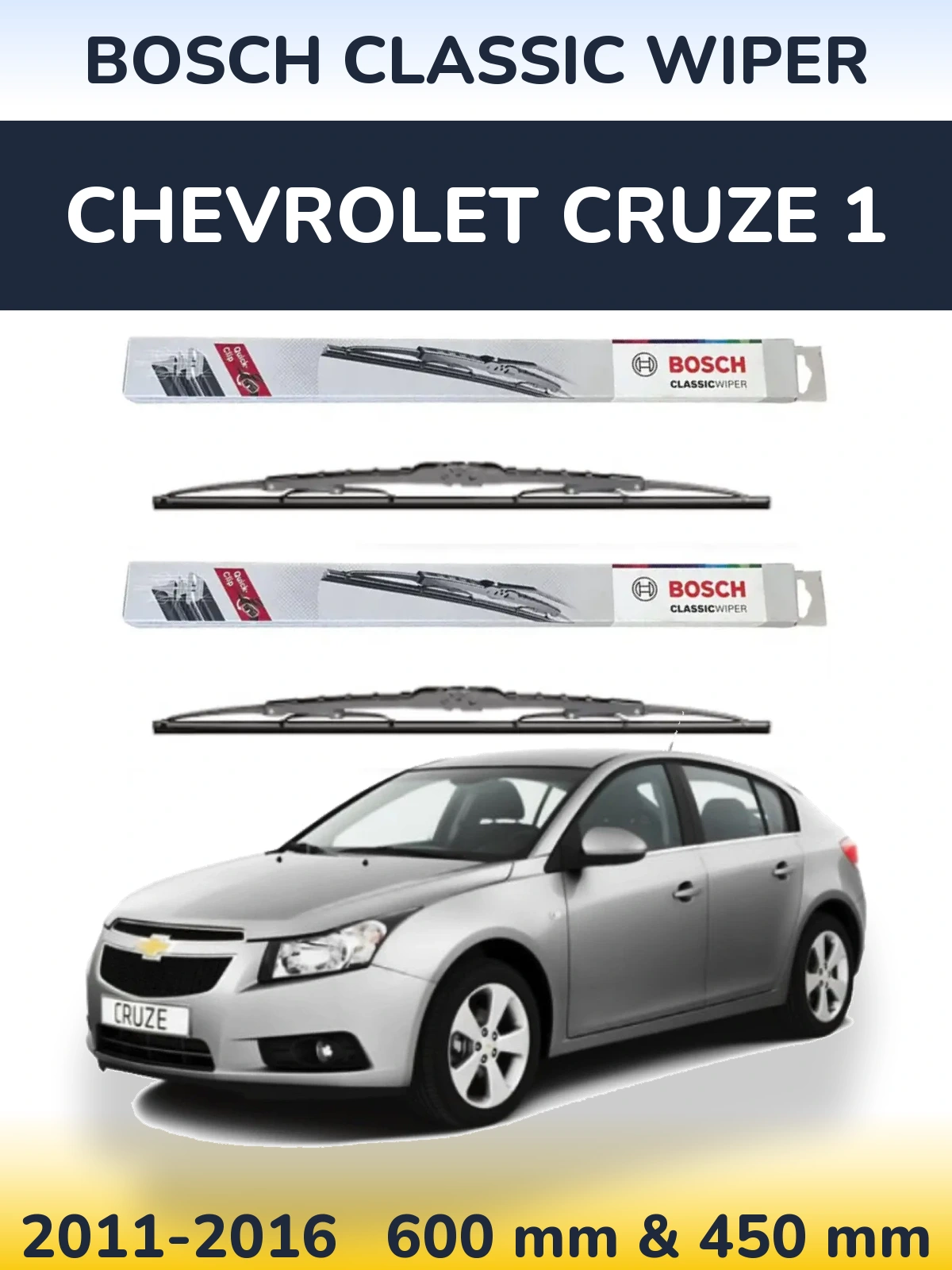 Torkarblad BOSCH Classic Wiper för Chevrolet Cruze 1