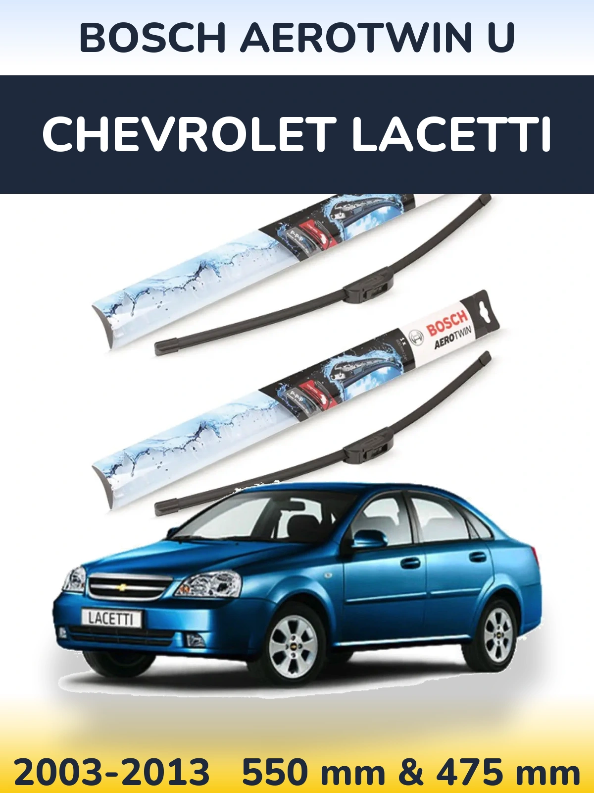 Torkarblad BOSCH AeroTwin U för Chevrolet Lacetti