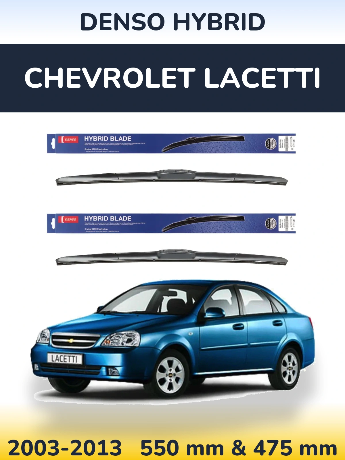 Torkarblad Denso Hybrid för Chevrolet Lacetti