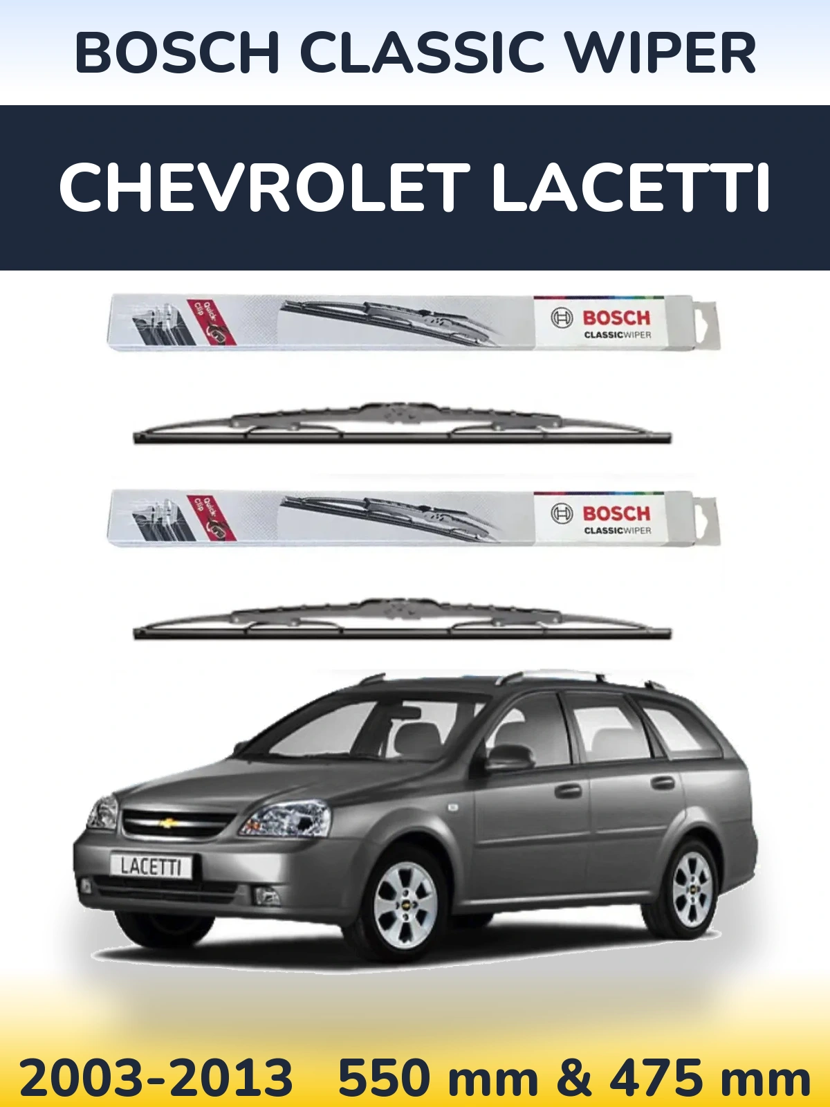Torkarblad BOSCH Classic Wiper för Chevrolet Lacetti