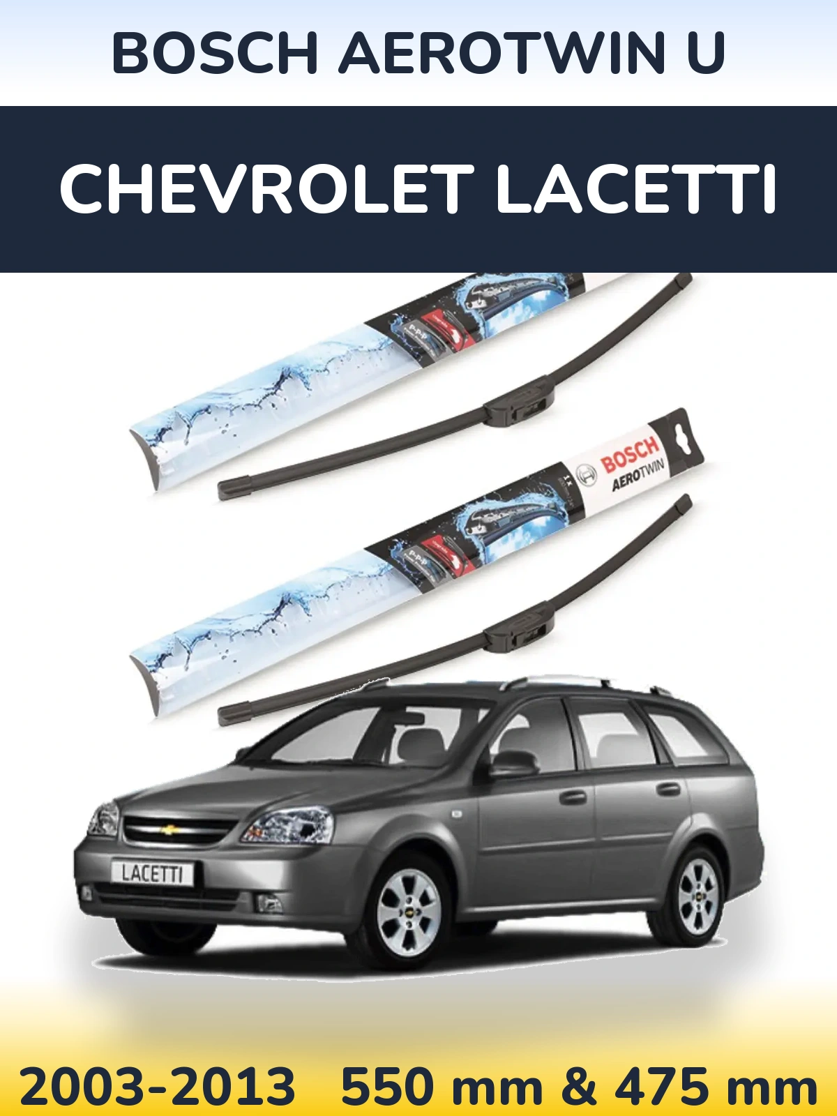 Torkarblad BOSCH AeroTwin U för Chevrolet Lacetti