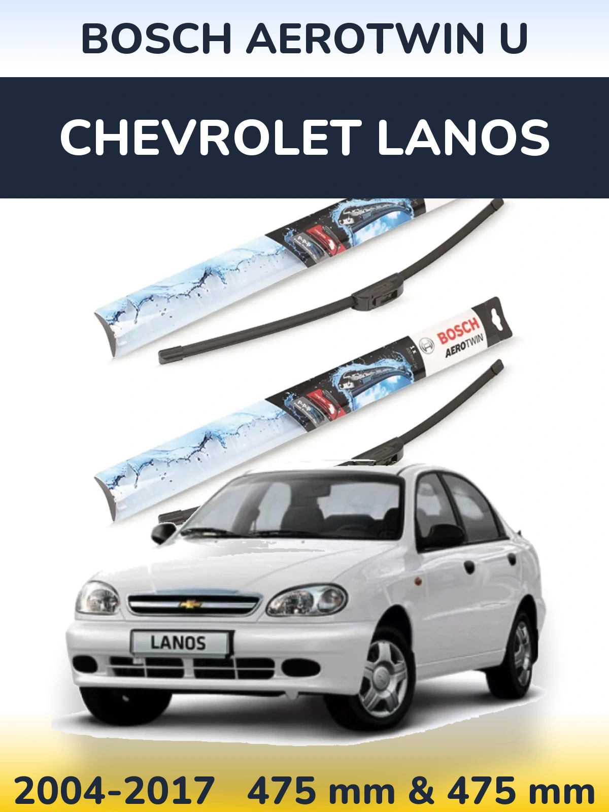 Torkarblad BOSCH AeroTwin U för Chevrolet Lanos