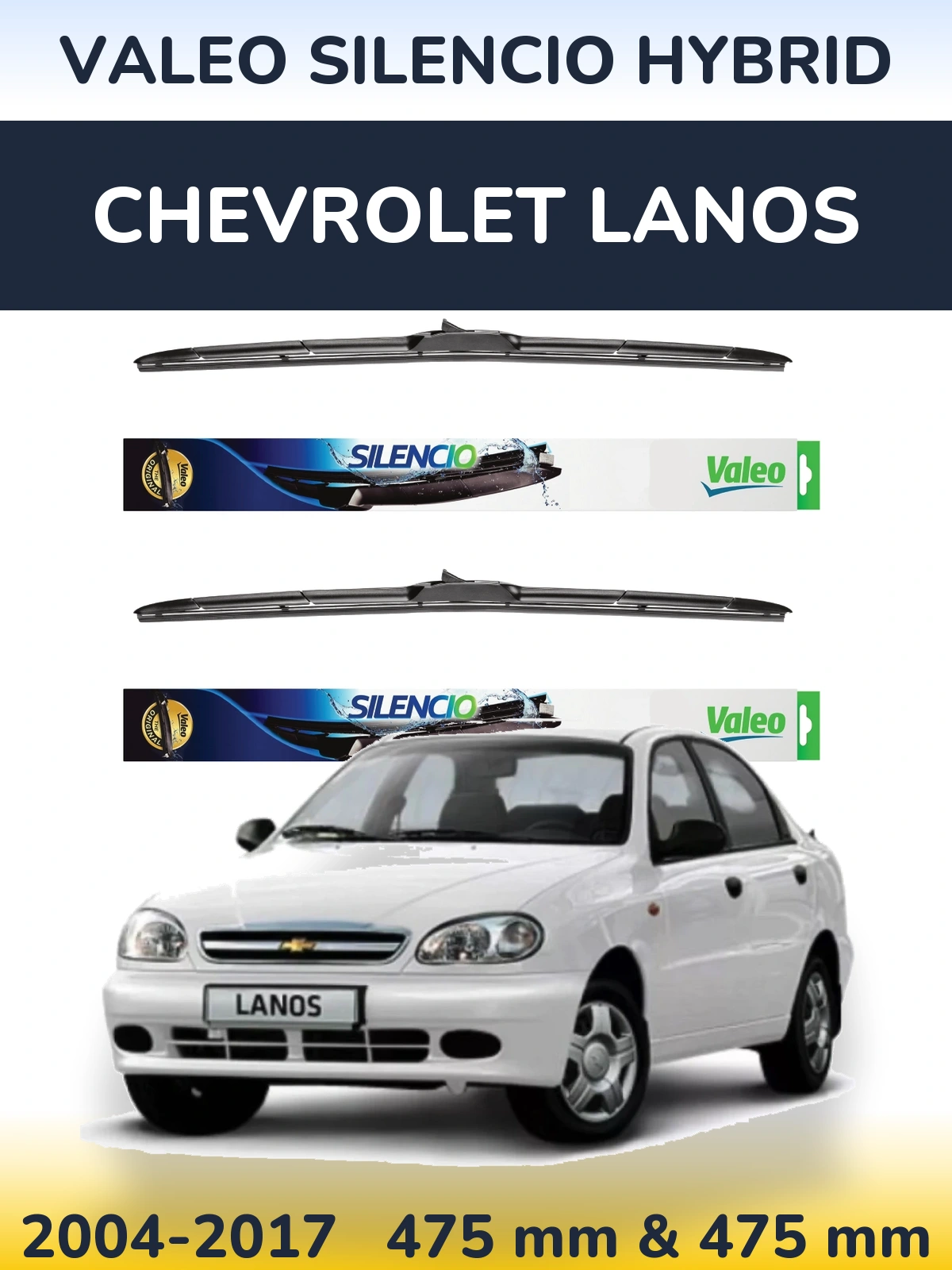 Torkarblad Valeo Silencio Hybrid för Chevrolet Lanos