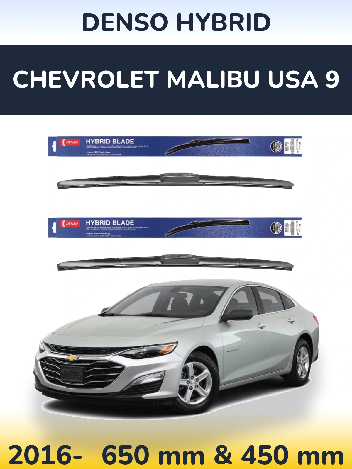 Torkarblad Denso Hybrid för Chevrolet Malibu USA 9