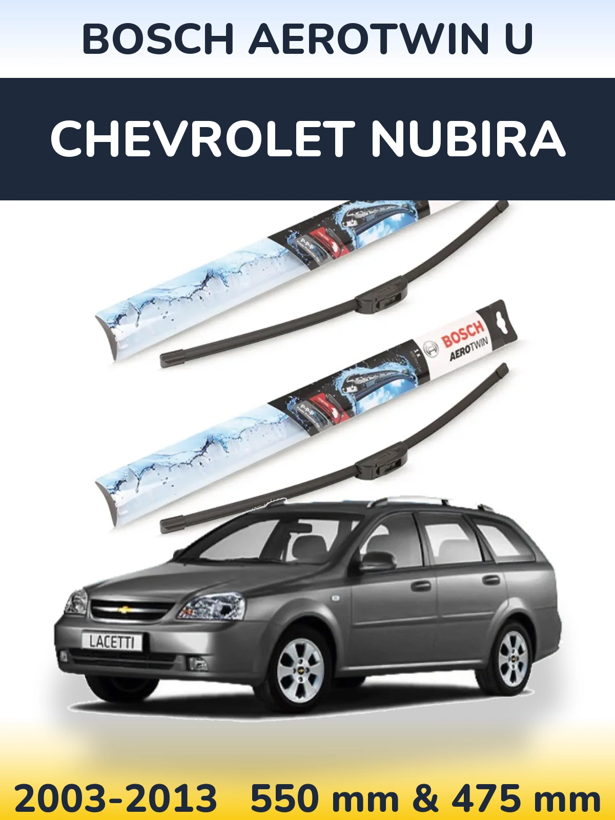 Torkarblad BOSCH AeroTwin U för Chevrolet Nubira