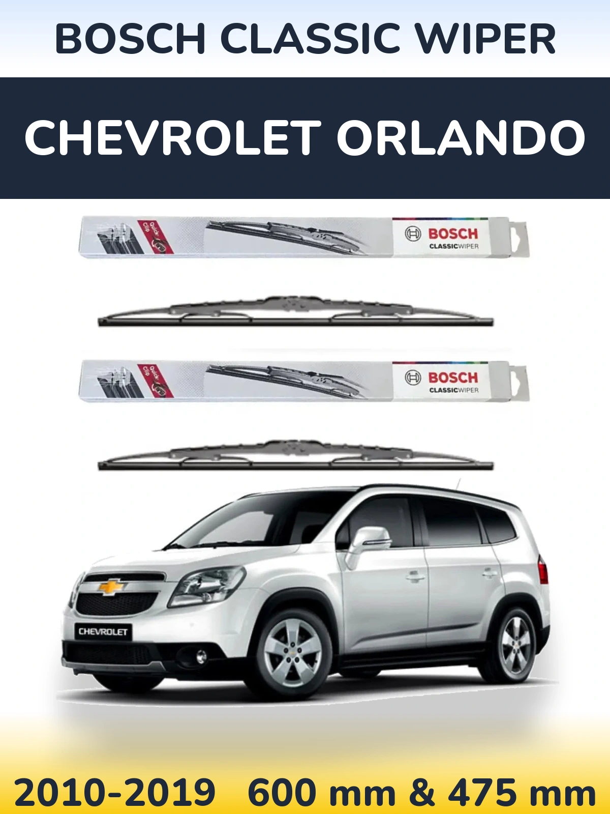Torkarblad BOSCH Classic Wiper för Chevrolet Orlando