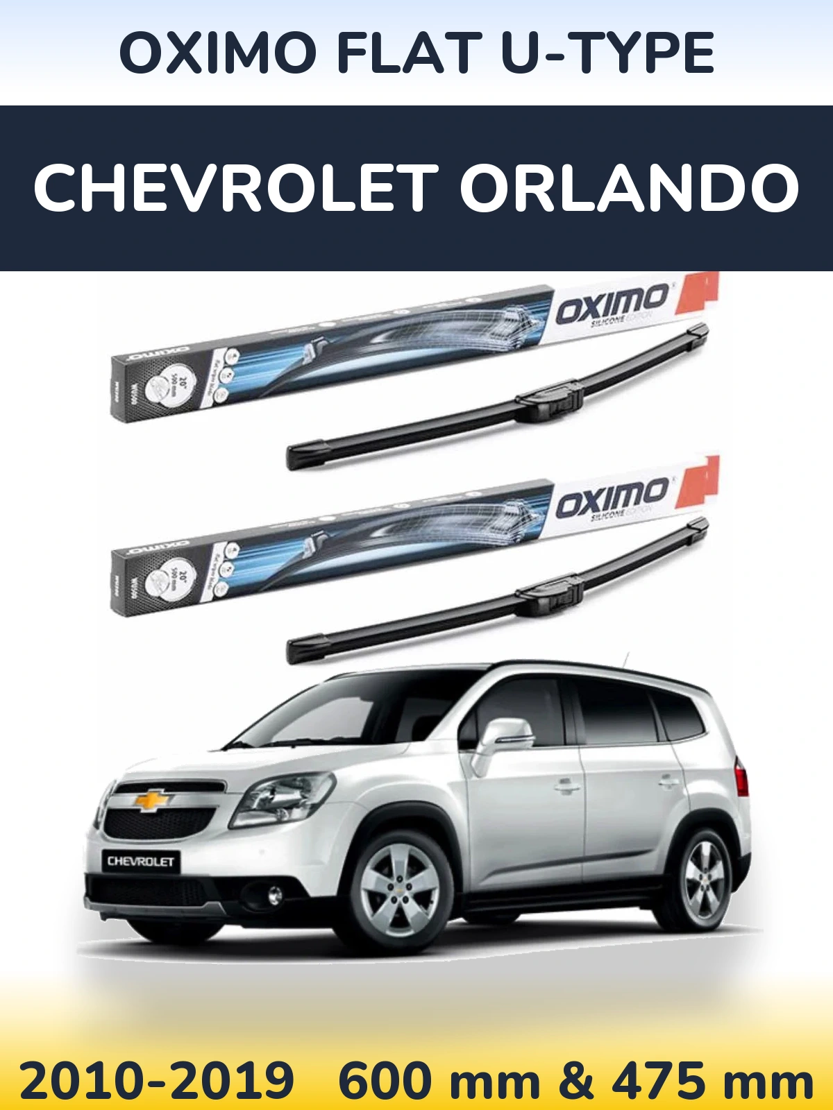Torkarblad Oximo Flat U-type för Chevrolet Orlando