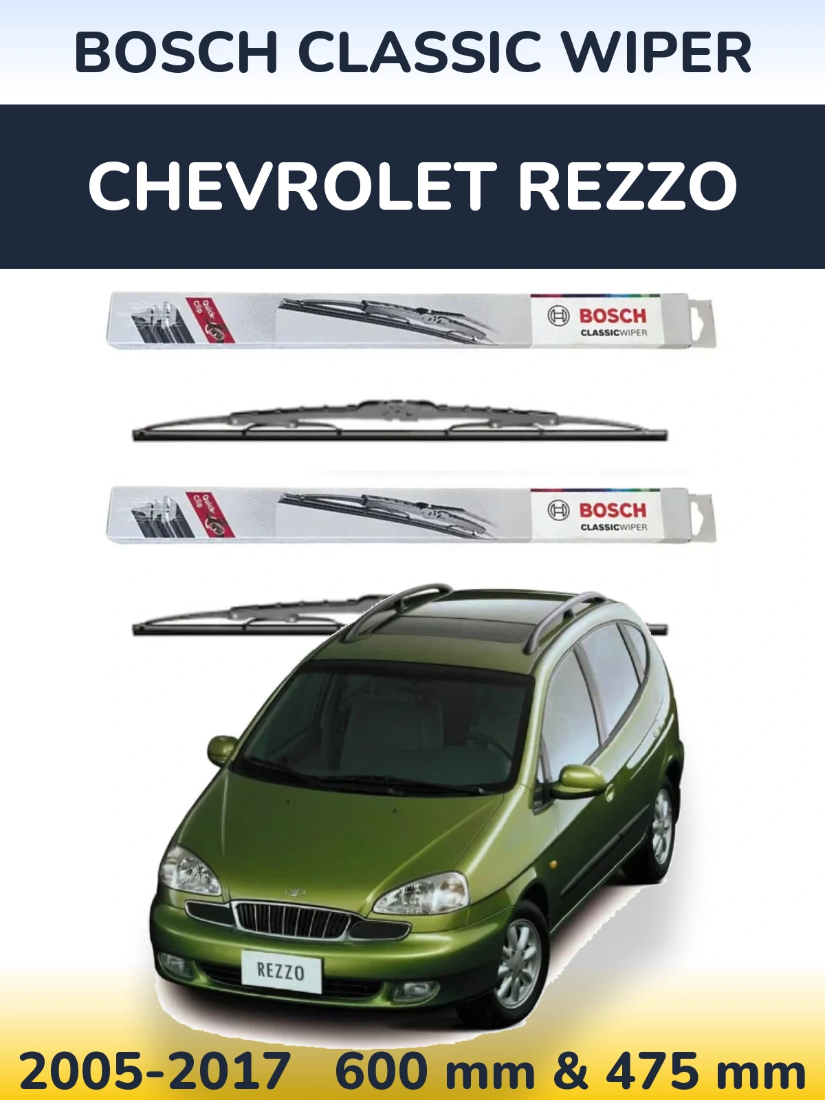 Torkarblad BOSCH Classic Wiper för Chevrolet Rezzo
