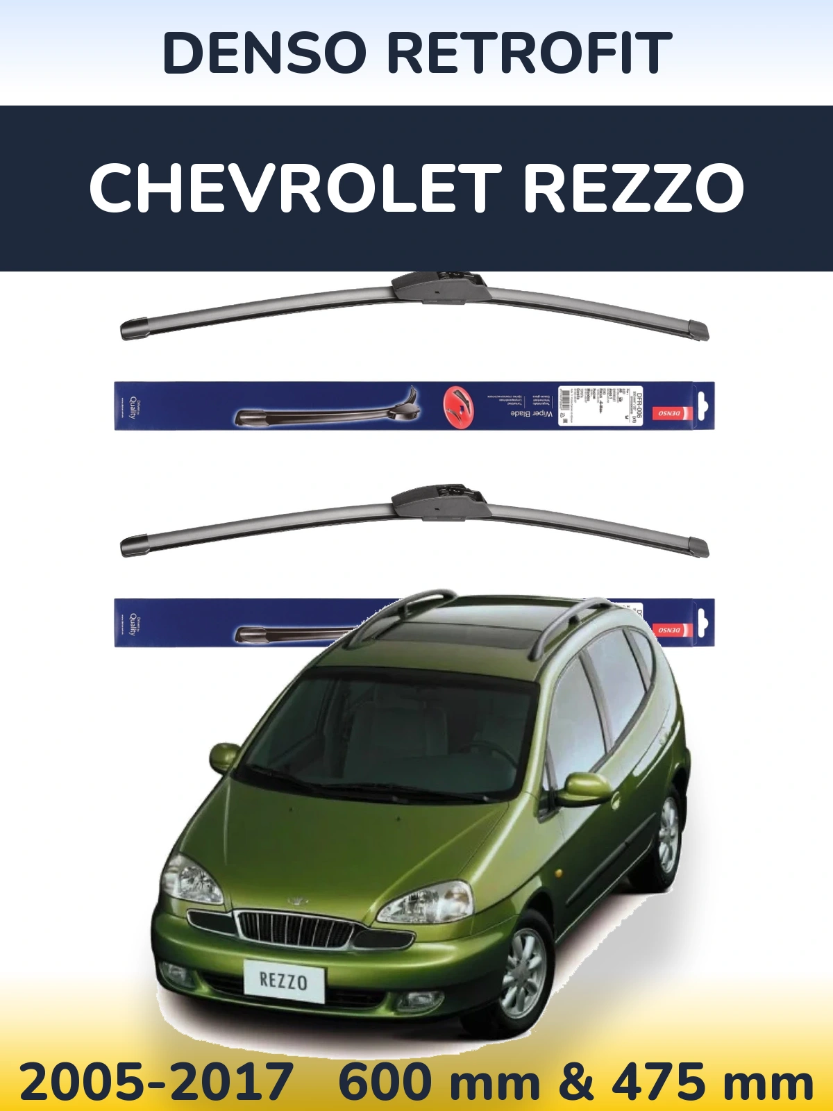Torkarblad Denso Retrofit för Chevrolet Rezzo