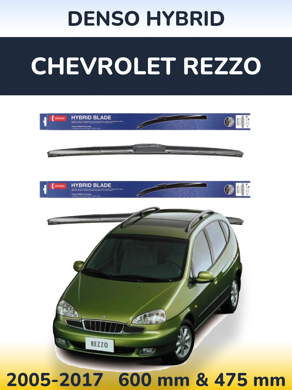 Torkarblad Denso Hybrid för Chevrolet Rezzo