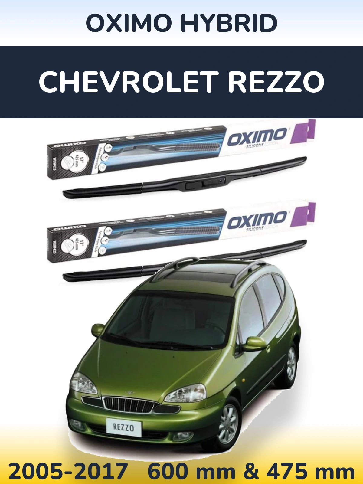 Torkarblad Oximo Hybrid för Chevrolet Rezzo