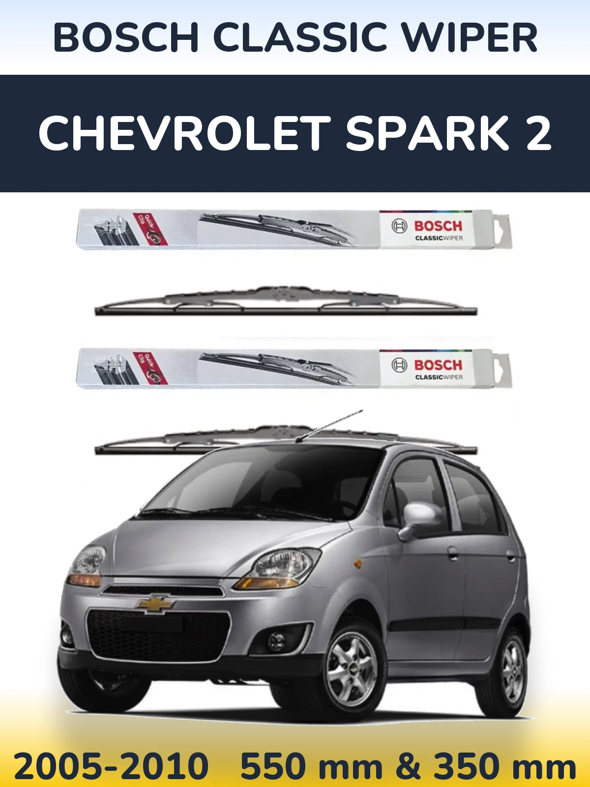 Torkarblad BOSCH Classic Wiper för Chevrolet Spark 2