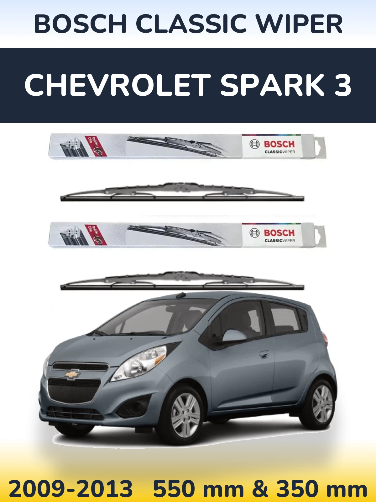 Torkarblad BOSCH Classic Wiper för Chevrolet Spark 3