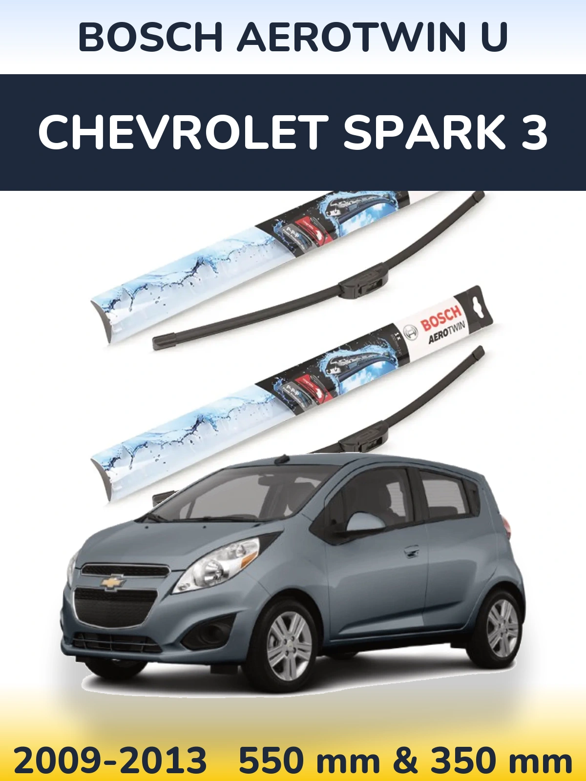 Torkarblad BOSCH AeroTwin U för Chevrolet Spark 3