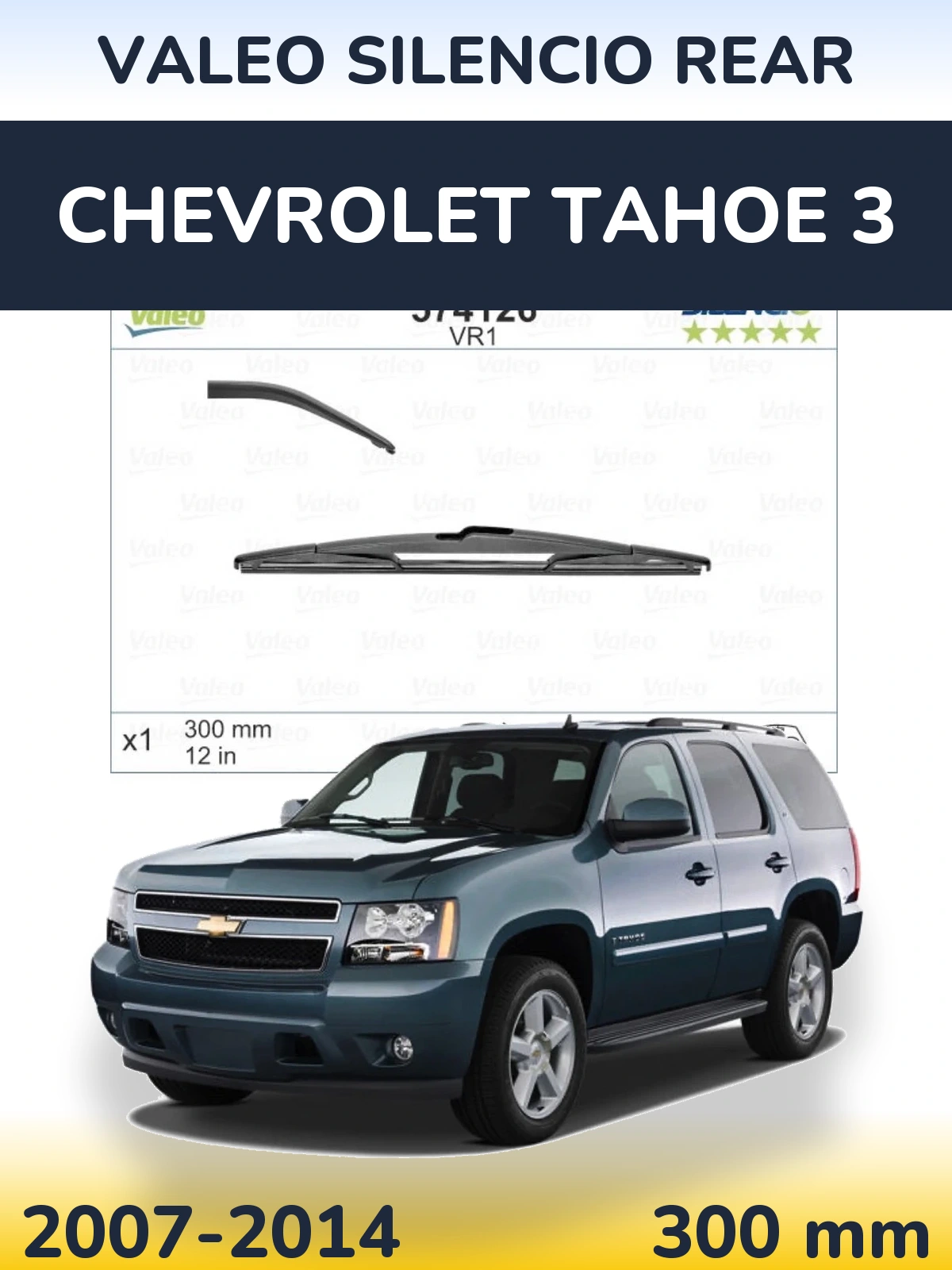 Torkarblad Valeo Silencio Rear för Chevrolet Tahoe 3