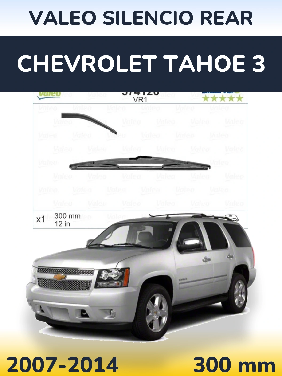Torkarblad Valeo Silencio Rear för Chevrolet Tahoe 3