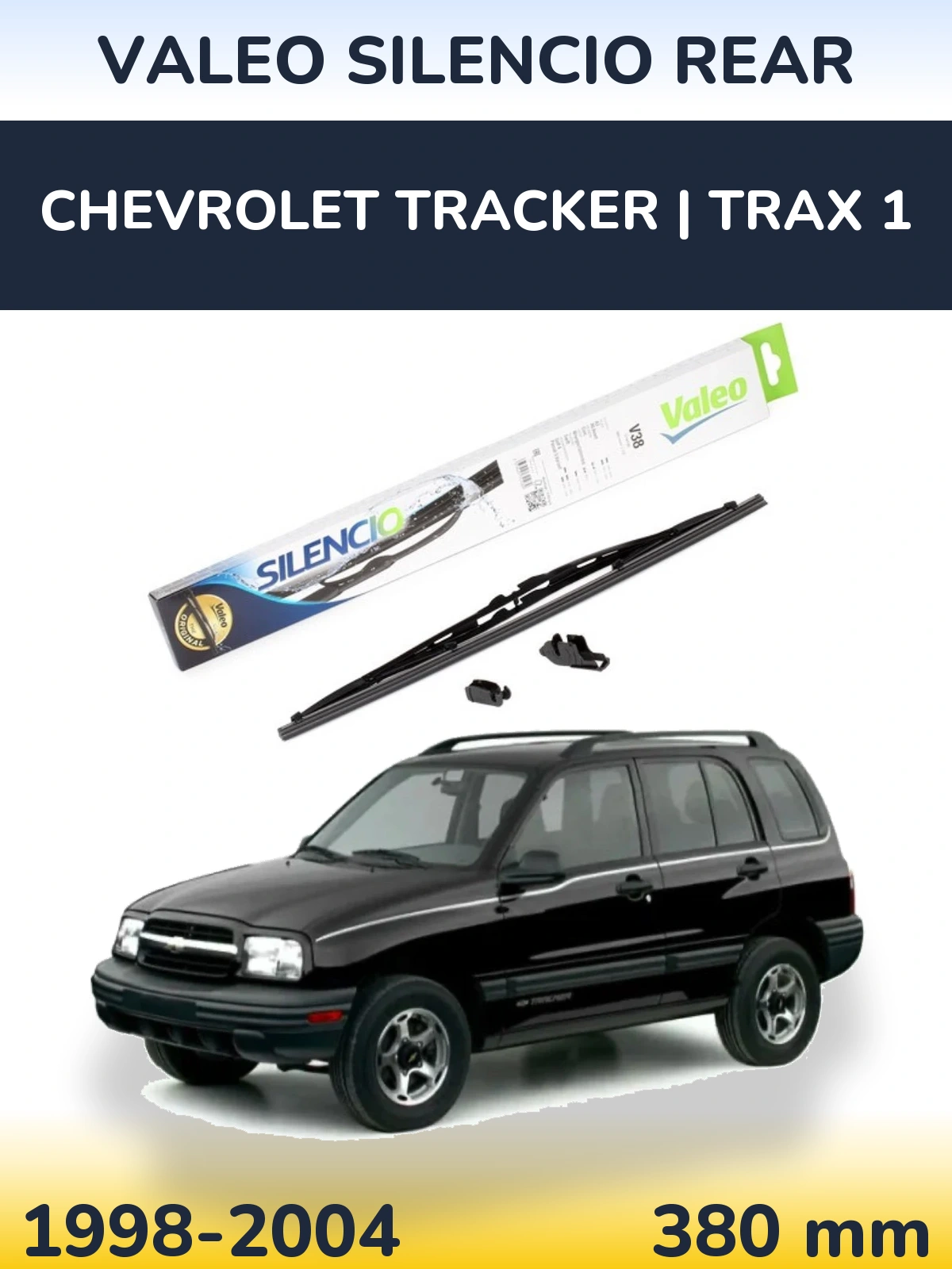 Задня щітка Valeo Silencio Rear 380 мм для Chevrolet Tracker | Trax 1 1998-2004