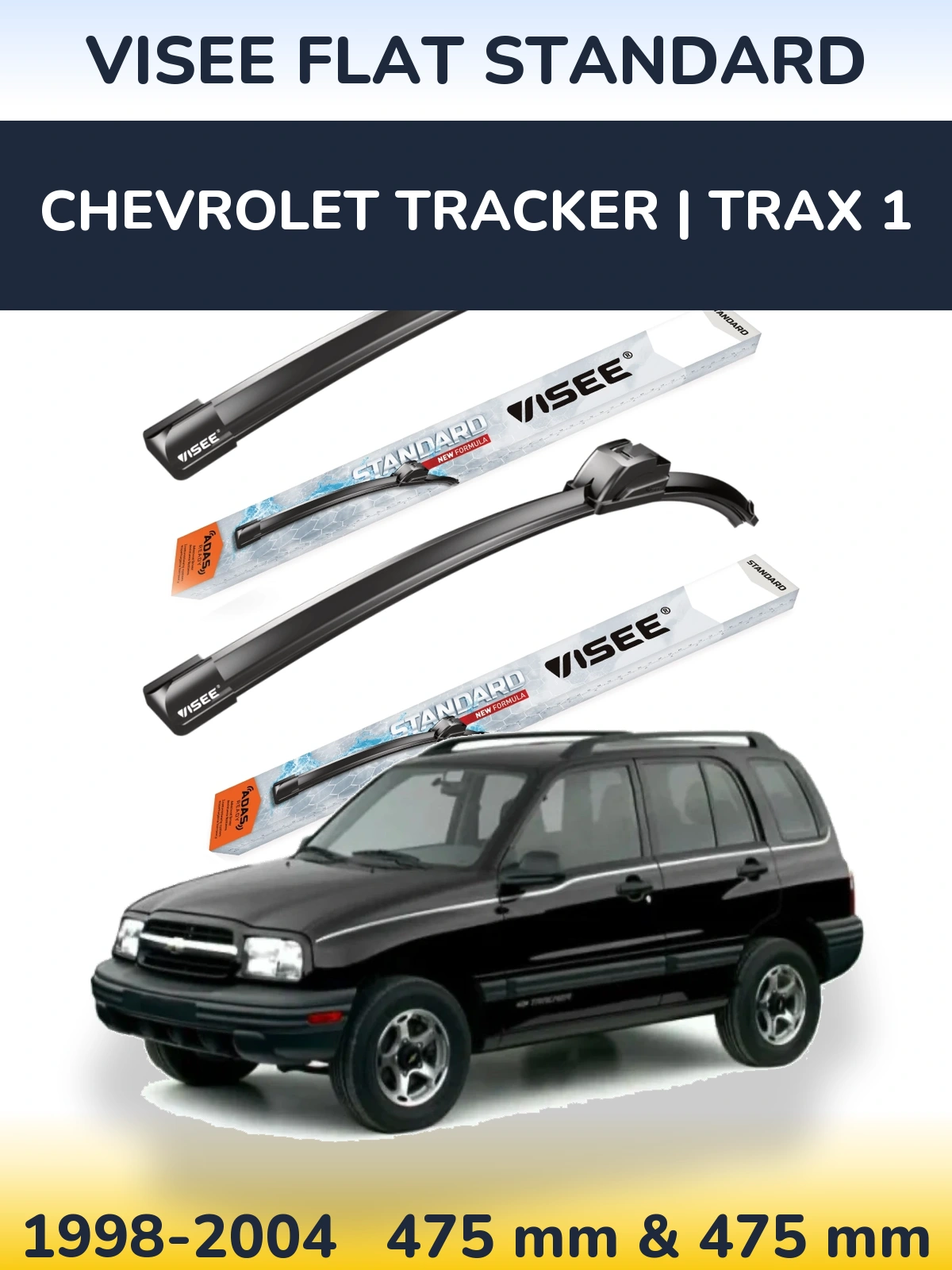 Torkarblad VISEE FLAT STANDARD för Chevrolet Tracker | Trax 1