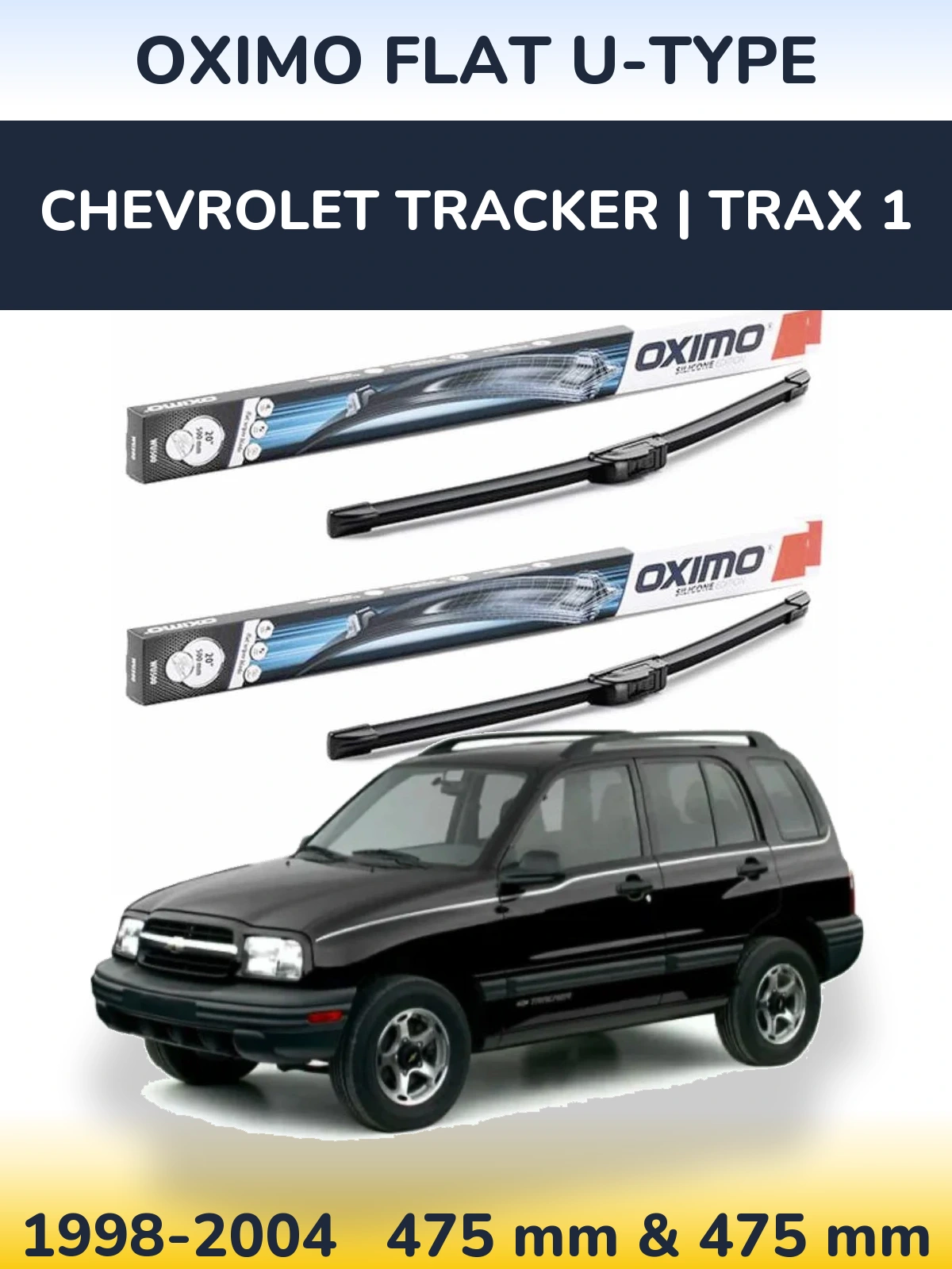 Torkarblad Oximo Flat U-type för Chevrolet Tracker | Trax 1