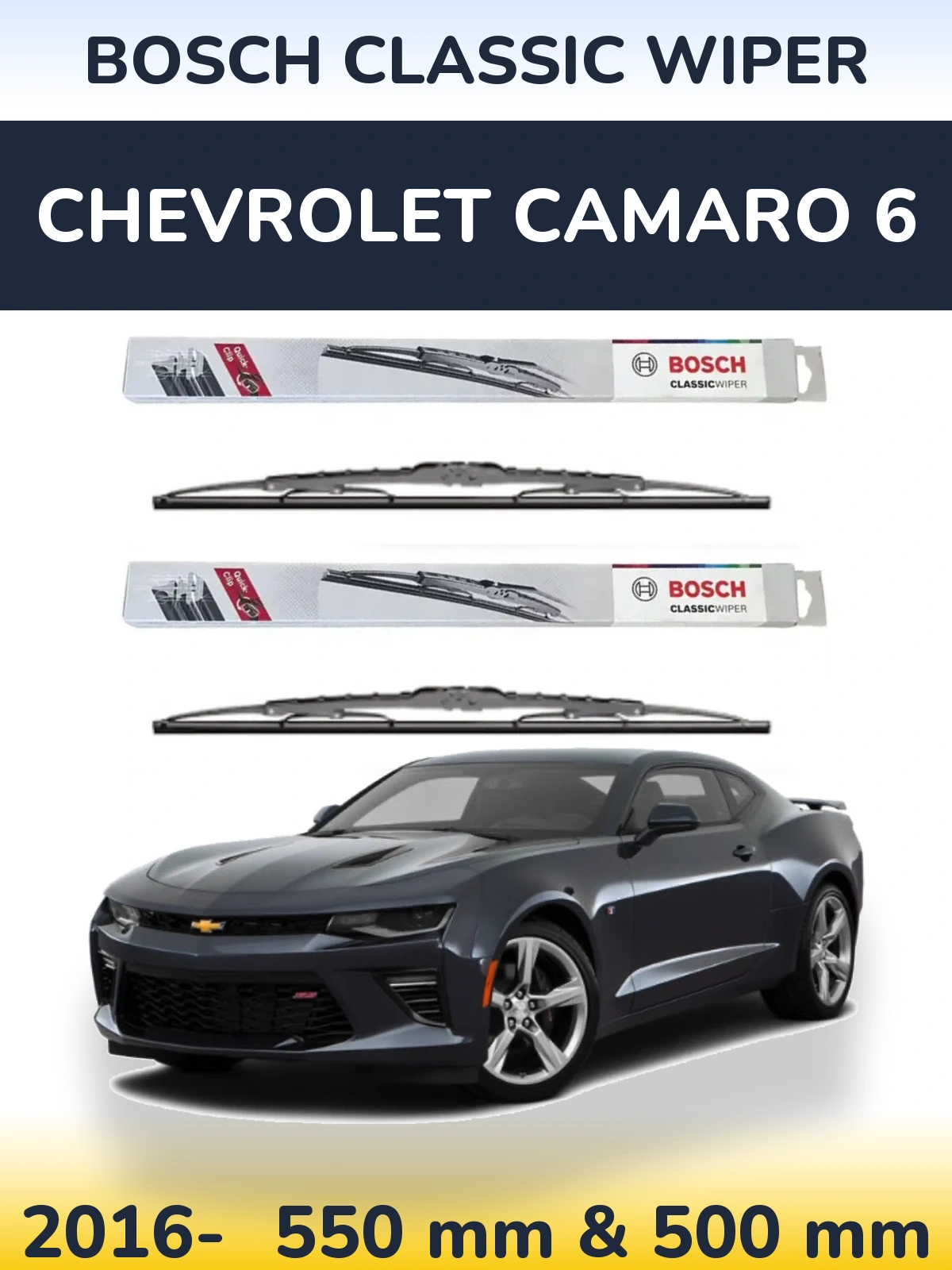 Torkarblad BOSCH Classic Wiper för Chevrolet Camaro 6