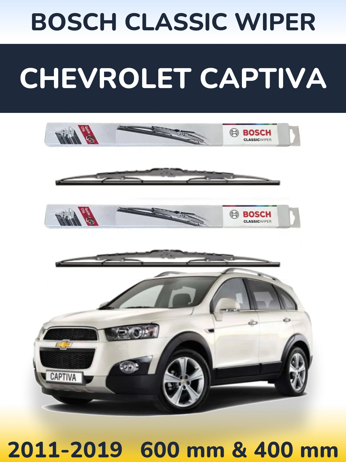 Torkarblad BOSCH Classic Wiper för Chevrolet Captiva