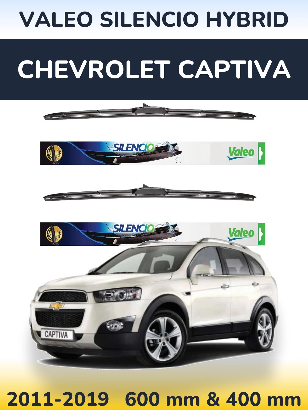 Torkarblad Valeo Silencio Hybrid för Chevrolet Captiva