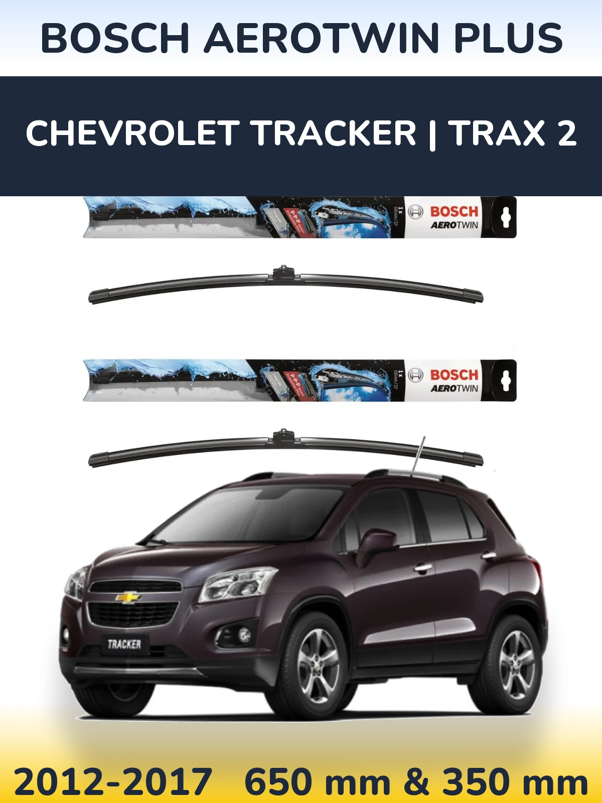 Torkarblad BOSCH AeroTwin Plus för Chevrolet Tracker | Trax 2