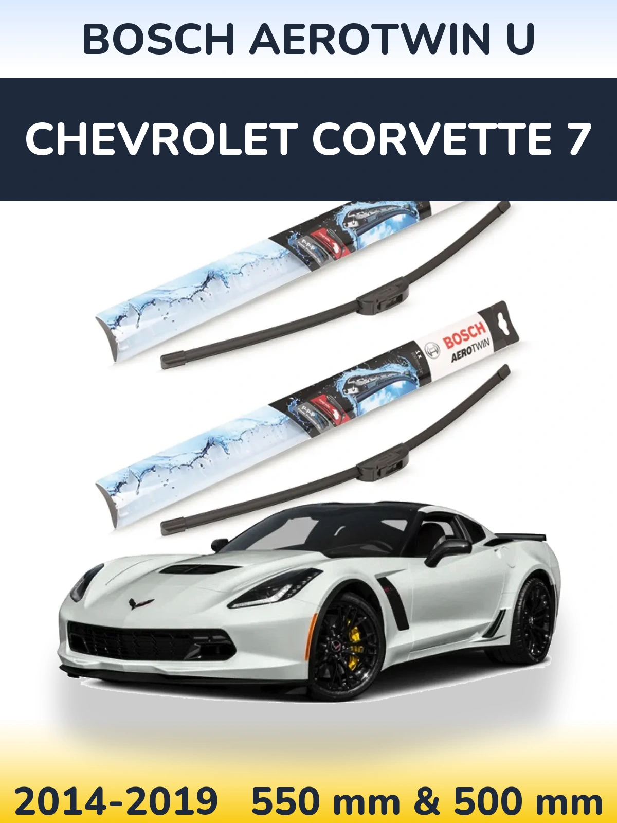 Torkarblad BOSCH AeroTwin U för Chevrolet Corvette 7