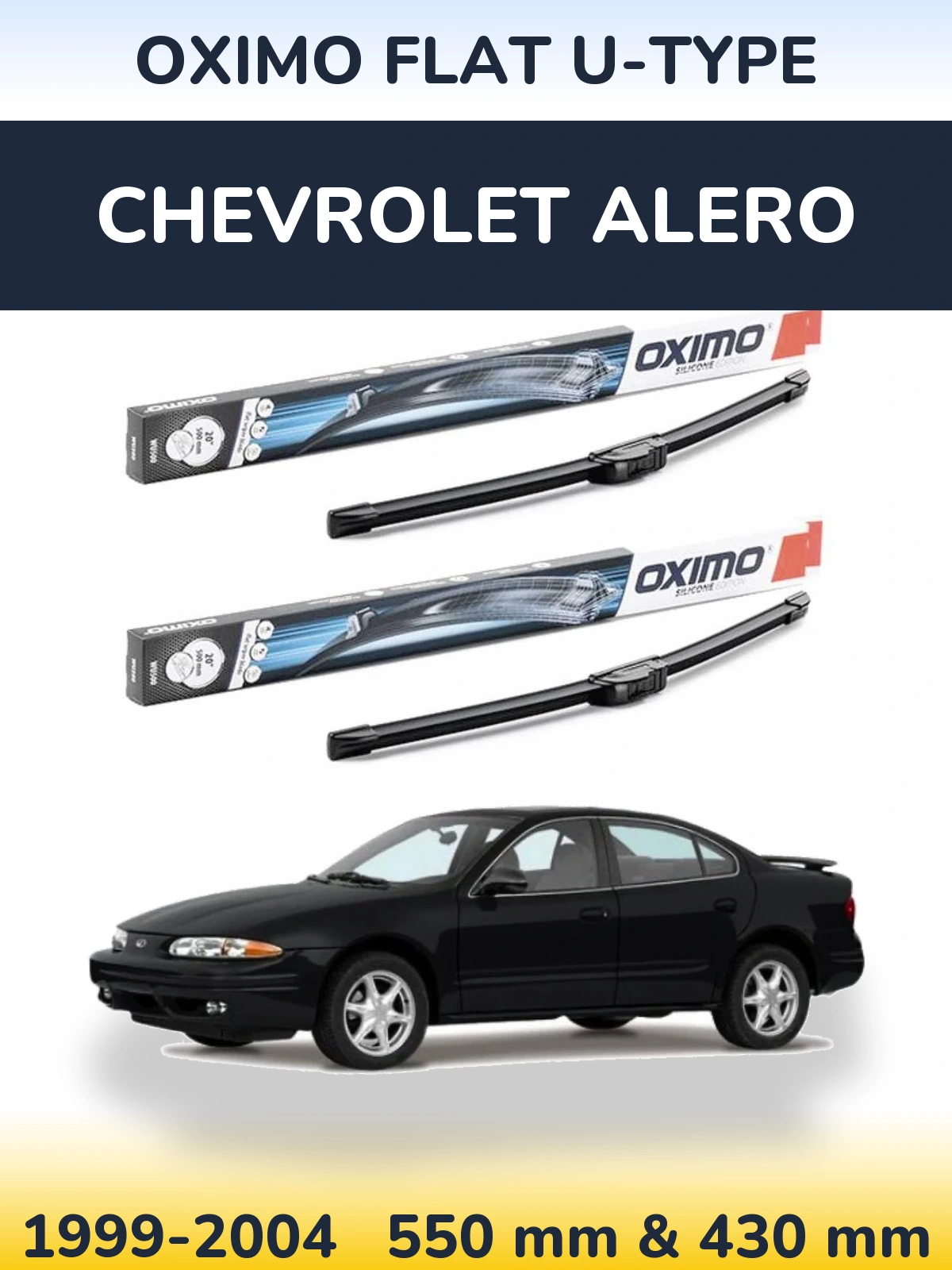 Torkarblad Oximo Flat U-type för Chevrolet Alero