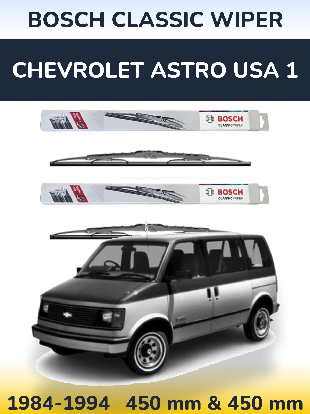 Torkarblad BOSCH Classic Wiper för Chevrolet Astro USA 1