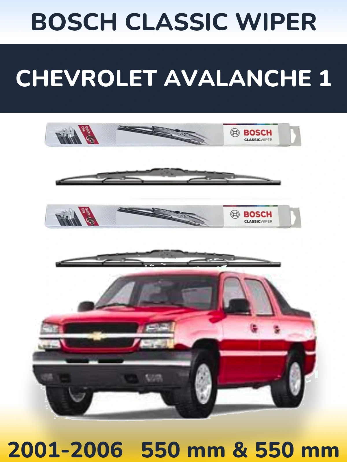 Torkarblad BOSCH Classic Wiper för Chevrolet Avalanche 1