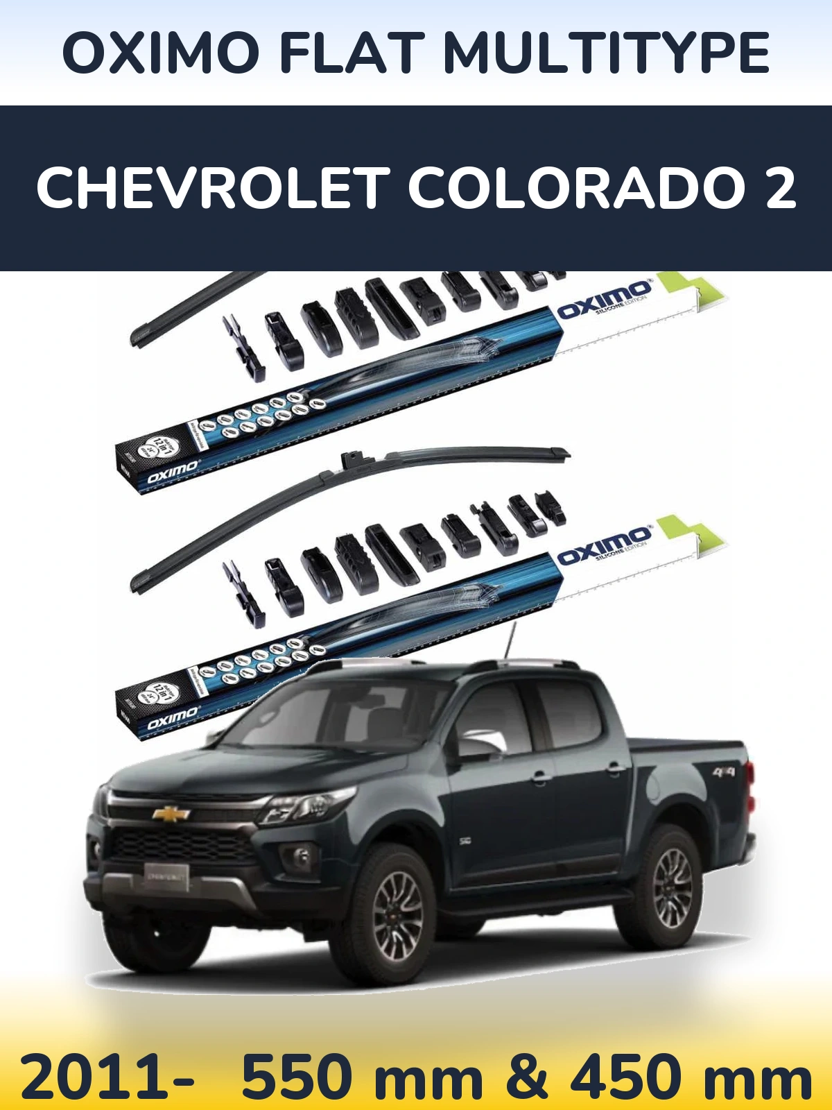 Torkarblad Oximo Flat MultiType för Chevrolet Colorado 2